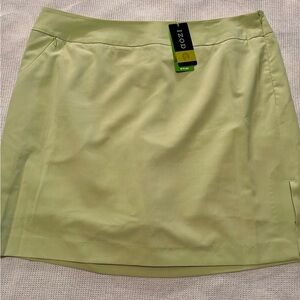 NWT Izod G-Flex Performance Golf Tennis Skort Skirt Size 12 Chartreuse Green